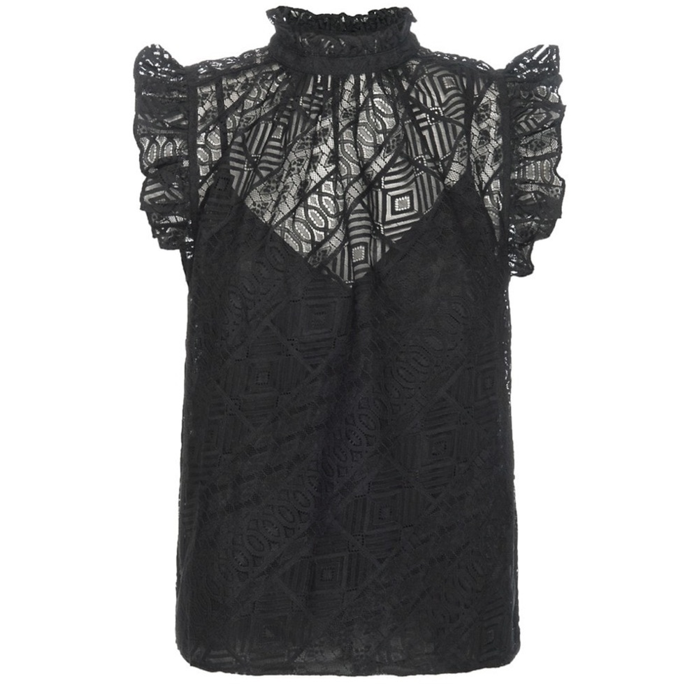 FRAME Sleeveless Ruffle Top size S